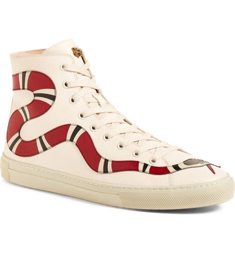 gucci sneakers hi top|Gucci snake high top sneakers.